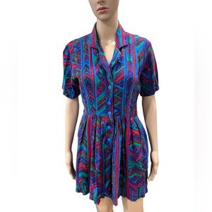 Vintage geo southwestern one piece romper Sarin New York size small